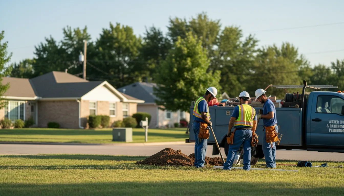 Residential water line and bathroom plumbing service in Powell, WY